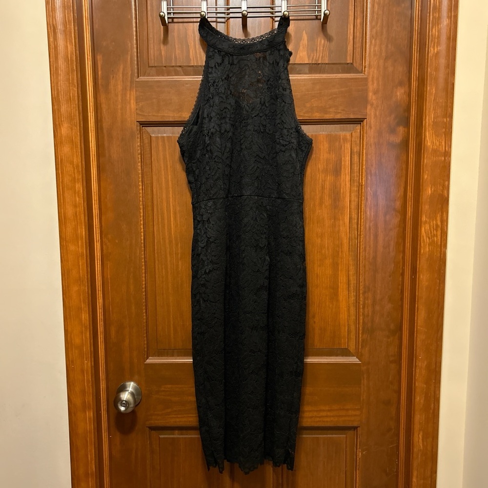 Allegra K Black Lace Midi Dress